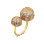 Dazzle Sonata Gold Plated Silver Ring - Diavo Jewels