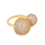 Dazzle Sonata Gold Plated Silver Ring - Diavo Jewels