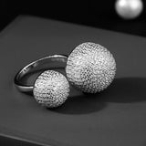 Diavo Disco Duo 925 Silver Ring - Diavo Jewels