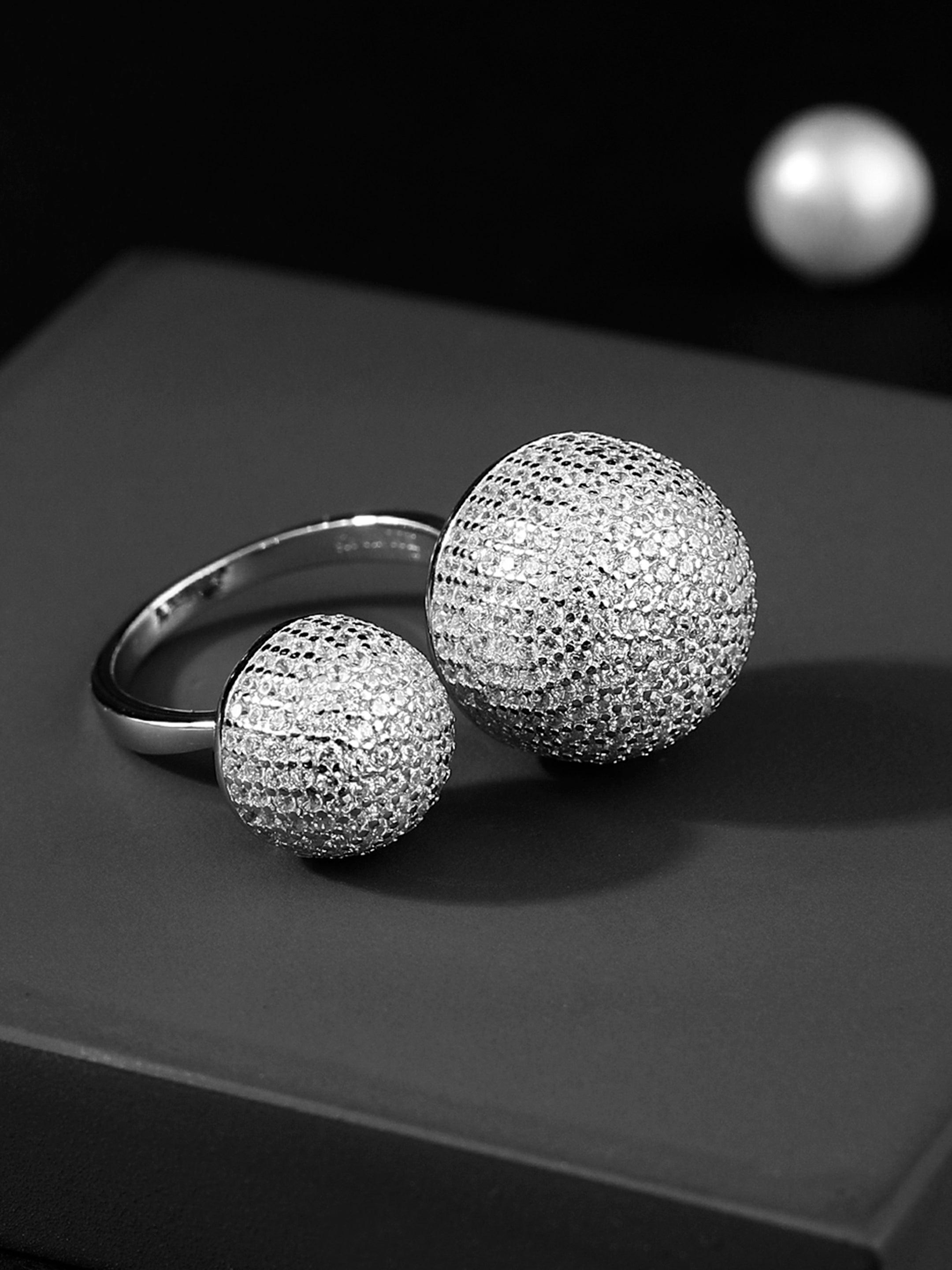 Diavo Disco Duo 925 Silver Ring - Diavo Jewels