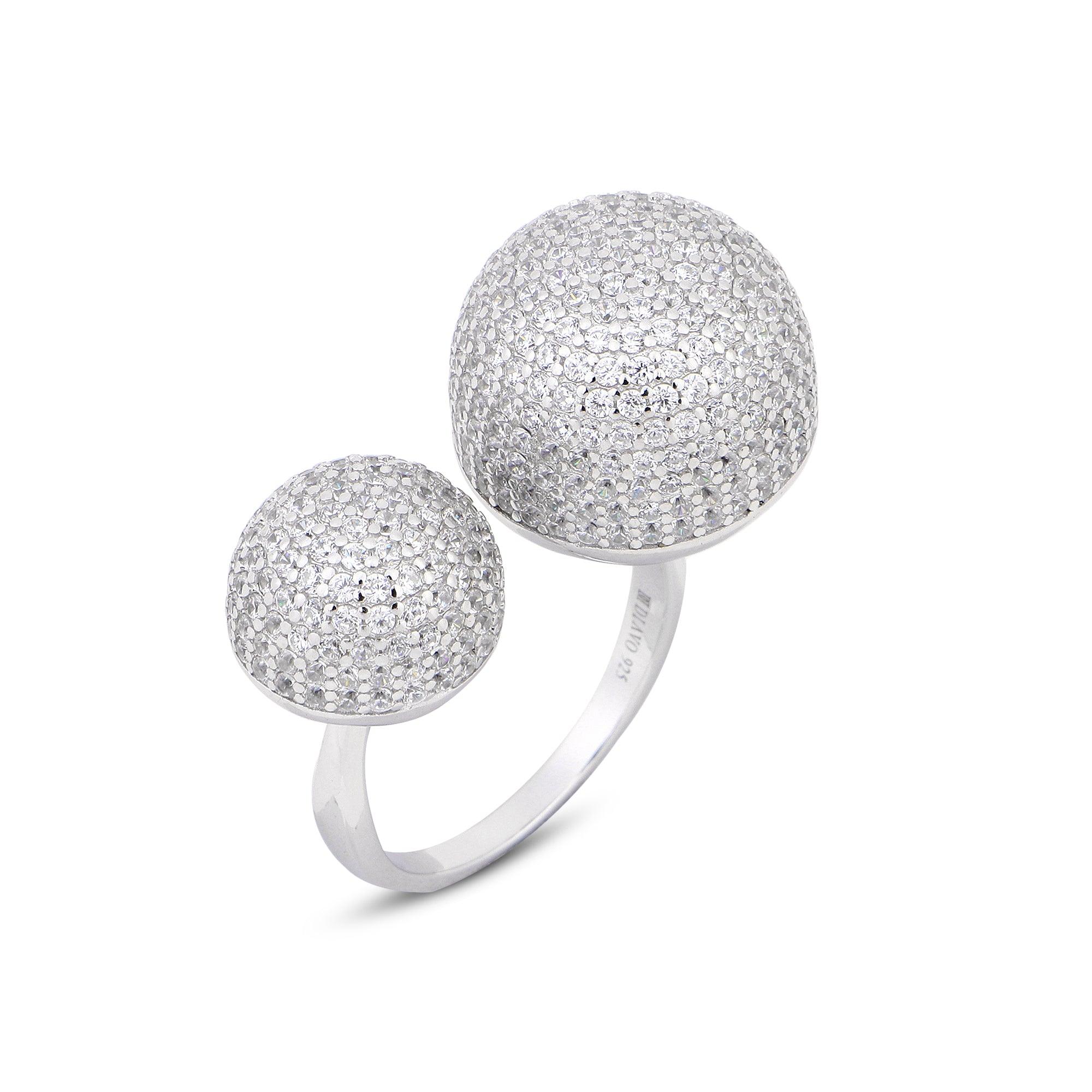 Diavo Disco Duo 925 Silver Ring - Diavo Jewels