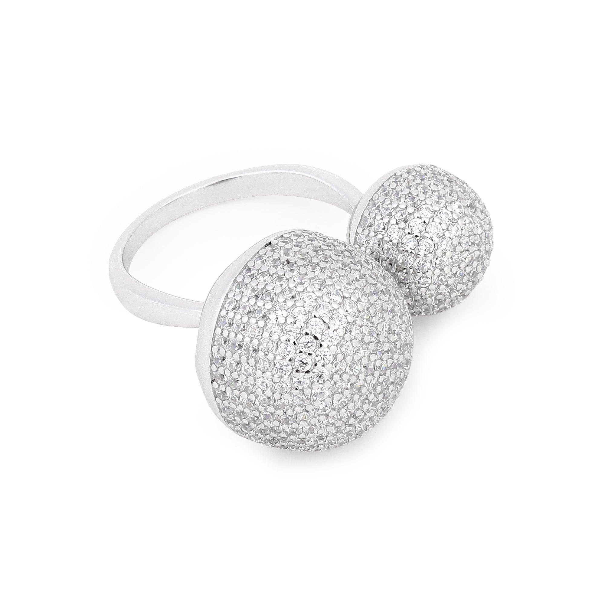 Diavo Disco Duo 925 Silver Ring - Diavo Jewels