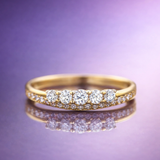 Round Brilliant Diamond Semi-Eternity Diamond Ring