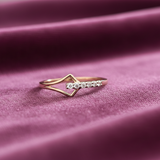 Geometric Glimmer Peak Diamond Ring