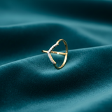 Radiant Crown Chevron Diamond Ring