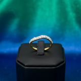 Curved Diamond Pave Contour Diamond Ring