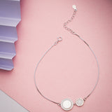 Medley Duo Disc Silver Anklet