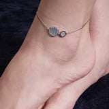 Medley Duo Disc Silver Anklet