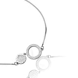 Medley Duo Disc Silver Anklet