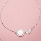 Medley Duo Disc Silver Anklet