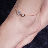 Dualistic Mirror Glow Silver Anklet