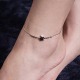 Elysia Estelle Rhodium Plated Silver Anklet