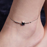 Elysia Estelle Rhodium Plated Silver Anklet