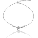 Elysia Estelle Rhodium Plated Silver Anklet