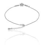 Elysia Estelle Rhodium Plated Silver Anklet