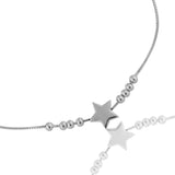 Elysia Estelle Rhodium Plated Silver Anklet