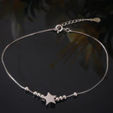 Elysia Estelle Rhodium Plated Silver Anklet