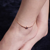 Elysia Estelle Rose Gold Plated Silver Anklet