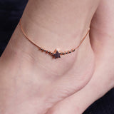 Elysia Estelle Rose Gold Plated Silver Anklet