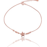 Elysia Estelle Rose Gold Plated Silver Anklet