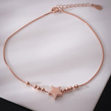 Elysia Estelle Rose Gold Plated Silver Anklet