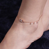 Elara Oculis Silver Anklet