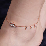 Elara Oculis Silver Anklet