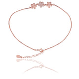 The Zaira Petals Rose Gold Plated Silver Anklet