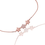 The Zaira Petals Rose Gold Plated Silver Anklet