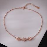 The Zaira Petals Rose Gold Plated Silver Anklet