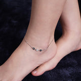 The Zaira Petals Silver Anklet