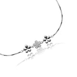 The Zaira Petals Silver Anklet