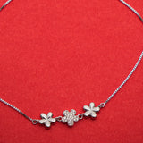 The Zaira Petals Silver Anklet