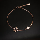 Whimsy T-Bar Charm Silver Anklet