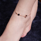 Whimsy T-Bar Charm Silver Anklet