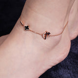 Whimsy T-Bar Charm Silver Anklet