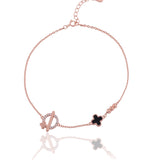 Whimsy T-Bar Charm Silver Anklet