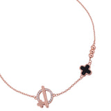 Whimsy T-Bar Charm Silver Anklet