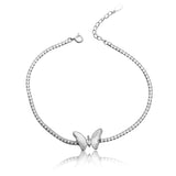 Wings of Wonder Butterfly Silver Anklet