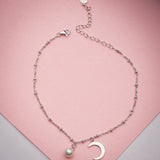 Levana Pearl Dainty Silver Anklet