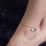 Levana Pearl Dainty Silver Anklet