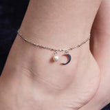 Levana Pearl Dainty Silver Anklet