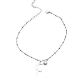 Levana Pearl Dainty Silver Anklet