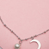 Levana Pearl Dainty Silver Anklet