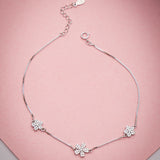 Whimsy Sylvaine Bloom Silver Anklet