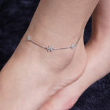 Whimsy Sylvaine Bloom Silver Anklet