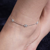 Whimsy Sylvaine Bloom Silver Anklet