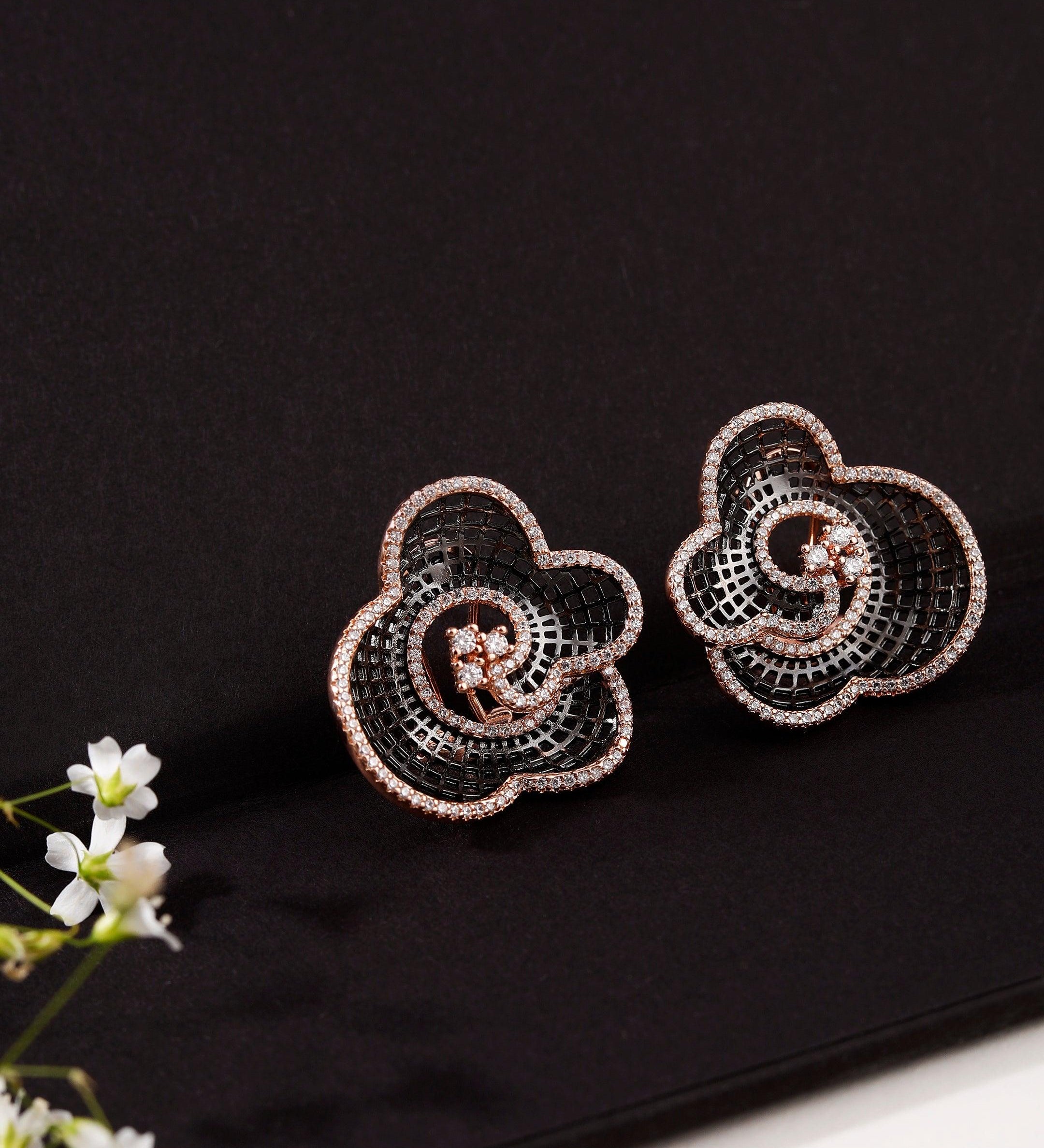 Ravishing Fleur-de-Nuit Earrings - Diavo Jewels