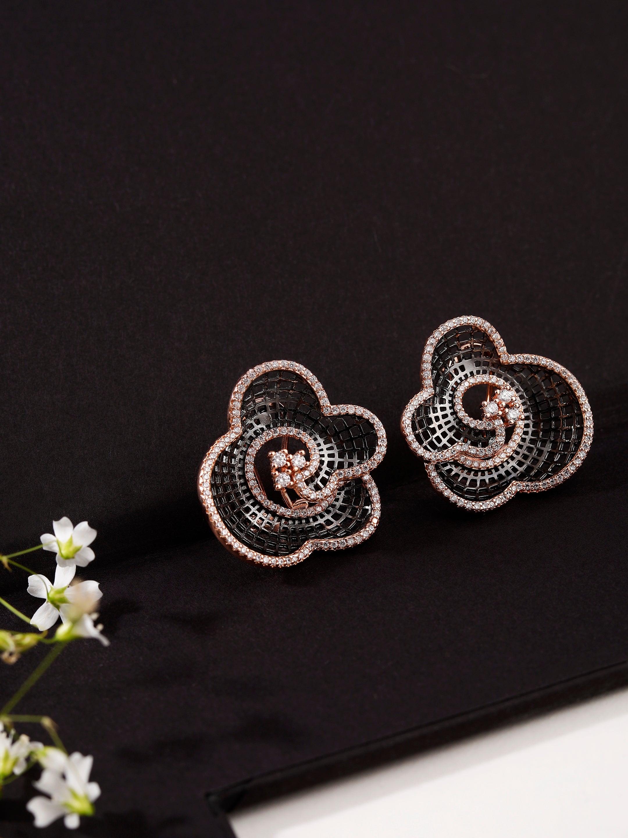 Ravishing Fleur-de-Nuit Earrings - Diavo Jewels