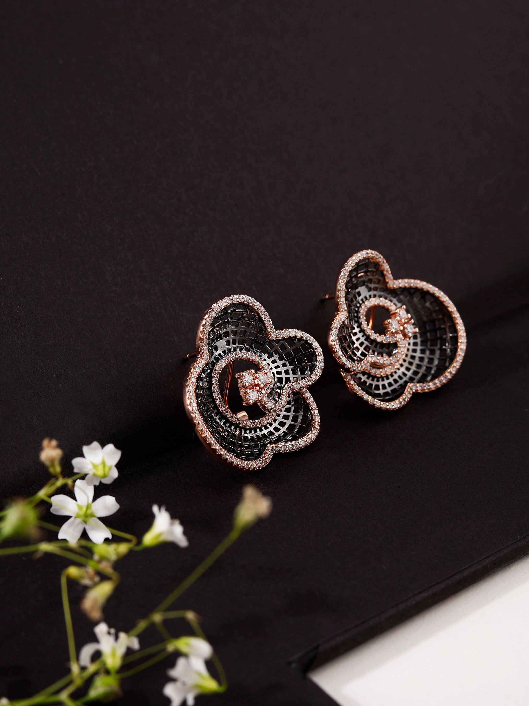 Ravishing Fleur-de-Nuit Earrings - Diavo Jewels